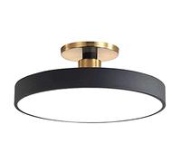 Plafonnier semi-encastré - Lampe LED tricolore réglable, panneau plat à intensité variable 40 W for chambre, salle à manger, salon(Black,L)
