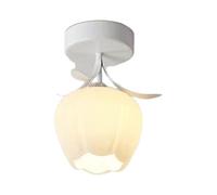 Plafonnier Semi-Encastré, Luminaire de Plafond Crème Français, Applique Murale En Verre Style Ferme À Une Lumière Pour Couloir, Lampes de Plafond En Métal Pour Salle Den, Salle À Manger, Porche (Ampou