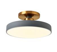 Plafonnier Semi-encastré Minimaliste, Rond en Laiton, luminaire encastré à intensité Variable, élégant et Luxueux, pour Salle de Bain, Cuisine et buanderie.