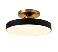Plafonnier Semi-encastré Minimaliste, Rond en Laiton, luminaire encastré à intensité Variable, élégant et Luxueux, pour Salle de Bain, Cuisine et buanderie.