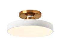 Plafonnier Semi-encastré Minimaliste, Rond en Laiton, luminaire encastré à intensité Variable, élégant et Luxueux, pour Salle de Bain, Cuisine et buanderie.