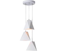 Plafonnier Semi-encastré Moderne Noir Mat avec Abat-Jour sphérique en Verre, Douille E27, Lustre de Style Milieu du siècle, 6 têtes, Couleur Cognac