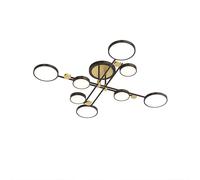 Plafonnier Semi-Encastré Style Nordique avec Anneau LED - Or/Noir