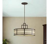 Plafonnier SHOJI Crème Ø53Cm 3xE27 Réglable Vintage Salle À Manger Couloir Lampe