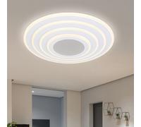 Plafonnier Smart Home LED CCT salon Plafonnier intelligent chambre à coucher, dimmable avec télécommande, 1x Smart LED 40W 3000-6500 Kelvin, DxH 42x6,7 cm