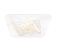 Plafonnier Smart LED dimmable Plafonnier CCT Télécommande Salon Commande App, 1x LED 40W 3500Lm 3000-6500K, LxL 50x50x6,5cm