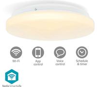 Plafonnier SmartLife | Wi-Fi | RVB / Blanc chaud à froid | Rond | Diamètre : 260 mm | 1820 ml | 2 700 - 6 500 K | IP44 | Classe énergétique : F | Android™/IOS
