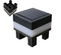Plafonnier Solaire Pour Poteau 7x7cm - Lampes Solaires Pour Clôtures Extérieures | Luminaires Étanches À Énergie Solaire Pour Espaces Extérieurs | Lampes À LED Bicolores Pour Pilier Sur Terrasse, Jard