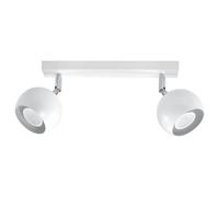 Plafonnier Acier Blanc GU10 2 Oculare