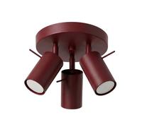 Plafonnier Sollux Lighting RING - 3 spots GU10 - Bordeaux - 25.7x14.5 cm