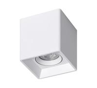 Plafonnier Space Carré Blanc avec Ampoule GU10 4000K Blanc neutre