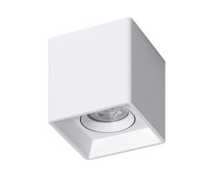 Plafonnier Space Carré Blanc avec Ampoule GU10 4000K Blanc neutre