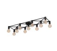 Plafonnier SPEKE E27 11X40W en acier noir 1560x310x105mm