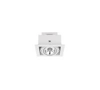 Plafonnier Spot Carré Métal Blanc GU10 19Cm Réglable