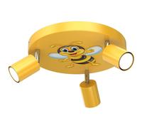 Plafonnier Spot Chambre D'Enfants Pivotant Ø 30 CM 3x GU10 Jaune Lumière