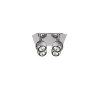 Plafonnier Spot Dali Chrome 4xGU10 avec Ampoules Halogènes (25x25x14cm)
