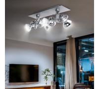 Plafonnier Spot de Plafond Lampe Spot Mobile Lampe de Salon 4 à Flammes L 32cm