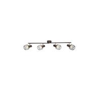 - Plafonnier spot design industriel Akin - 4 Ampoules - Marron bronze - Akin