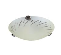 Plafonnier spot en verre éclairage de salon lampe à motif rond blanc opale