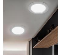 Plafonnier Spot Encastrable Couloir Blanc Froid LED Cuisine D 14,5 CM 2er Set