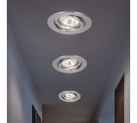 Plafonnier Spot Encastré Lampe de Salon Chrome Luminaire à Encastrer D 9,7cm 3er