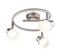 Plafonnier spot lampe de salon LED spot plafonnier orientable, chrome acrylique, spots orientables, 3x 3,5W 190lm blanc chaud, DxH 26 x13,9 cm
