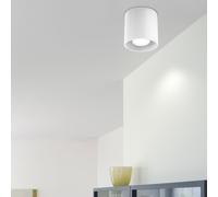 Plafonnier GU10 plafonnier spot plafonnier spot en saillie blanc, aluminium, DxH 10x10 cm