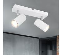 Plafonnier Spot Lampe Plafonnier 2-Flamme Blanc GU10 Projecteur Orientable