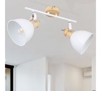Plafonnier Spot Lampe Salle à manger Rail lumineux en bois optique Lampe Spot mobile