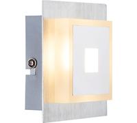 Plafonnier spot LED 5 watts chrome aluminium acrylique QUADRALLA
