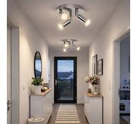 Plafonnier Spot LED Chromé Orientable Pour Salle De Bain D 16 Cm 2X
