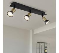 Plafonnier Spot Luminaire Sportif Réglable Lampe de Chambre or Noir