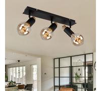 Plafonnier Spot orientable Lampe de salon Plafonnier 3 flammes 3x E27, LxH 48,5 x 14,5 cm