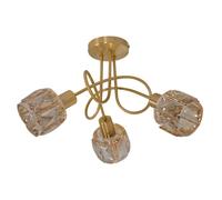 Plafonnier spot plafonnier E14 cristaux de verre doré 3 lampes cuisine