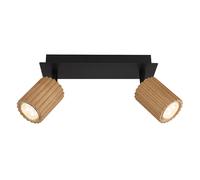 Plafonnier spot plafonnier orientable lampe de couloir en bois noir L 25,5 cm