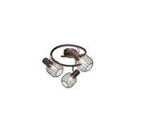 Globo - Plafonnier spot rond design industriel Akin - Marron bronze - Akin Marron G