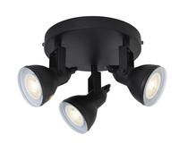 Plafonnier Spot Souple Noir Ø30 CM GU10 3-flammig Projecteur Luminaire Bureau