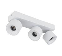 Plafonnier spot strip spot spot LED orientable blanc mat à 3 lampes