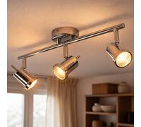 Plafonnier, plafonnier LED 3 flammes, rail lumineux, spot de plafond avec spots mobiles, spot orientable, 3x LED 5W 400lm blanc chaud, L 43 cm