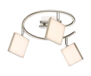 Plafonnier Spotrondell dimmable Plafonnier 3 flammes Spot plafonnier pivotant, métal, 3x LED 6W 400Lm blanc chaud, DxH 28x18,8 cm