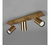 Plafonnier Spots Marley Laiton Ancien, 3 Lampes laiton ancien