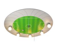 Plafonnier Stade De Foot Avec Points Lumineux Led vert, argenté