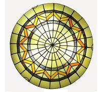 Plafonnier Style Tiffany 12/16/20 Pouces en Verre teinté, Montage encastré Rond, Style Vintage E27, luminaire décoratif pour Salon, Chambre, Salle à Manger, Couloir, Cuisine (Dimensions : 29 x 40 cm,