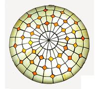 Plafonnier Style Tiffany 12/16/20 Pouces en vitrail Rond encastré, Lampes Vintage E27 décoratives pour Salon, Chambre à Coucher, Salle à Manger, Couloir, Cuisine (Dx29 40 cm, Dx22 40 cm)