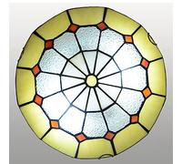 Plafonnier Style Tiffany encastré 12/16/20 Pouces, Lampes Rondes en vitrail, Style Vintage E27, pour Salon, Chambre, Salle à Manger, Couloir, Cuisine, Dx72 40 cm (dx69a 50 cm)