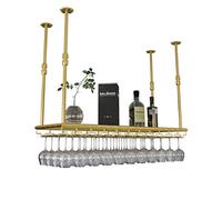 Plafonnier suspendu à viol | Bar Gobblets en verre décoratif étagère de rangement | Bouteille de vin et porte-étoue de champagne suspendu | Organisateur flottant du restaurant / rouge / 120 * 30cm
