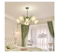 Plafonnier suspendu en fer vert à la française, luminaire décoratif de plafond, idéal Compatible with un salon, une à ., une Villa, un Restaurant romantique ou un Restaurant,Lustres