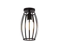 Plafonnier Suspendu Industriel rétro avec Abat-Jour Moderne en Forme de Cage à Oiseaux en métal Noir, éclairage Suspendu, d'intérieur, Douille E27 pour Plafond, Salle de Bain, Chambre à Coucher,