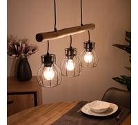 Plafonnier Suspendu Lampe Bois Bâton la Vie Ess Chambre Éclairage Cage Luminaire