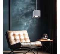 Plafonnier Suspendu Lampe Gris la Vie Ess Chambre Éclairage Aluminium Carré